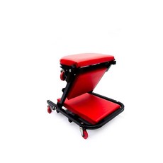 47cm多功能修車躺闆車 加厚皮革頭枕 萬嚮輪設計 快速變換, 紅36寸摺疊躺板