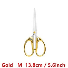 전문 바느질 가위 컷 스트레이트 및 패브릭 의류 재단사의 가정용 문구 사무실 도구 1 개, 003 Gold, 1개
