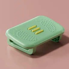 인체 공학적 발 의자 마사지 롤러 어린이를위한 책상 받침대 아래 미끄럼 방지 스트립이있는, 01 Green