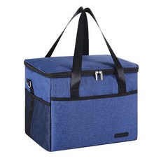便攜摺疊牛津布外賣保溫箱戶外手提冰包送餐蛋糕保溫包野餐包, 藏青色