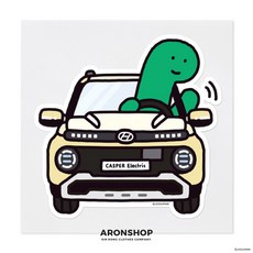 ARONSHOP 現代汽車聯名 角色貼紙 插畫貼紙 韓國文創, 1個, Casper  & Brachio