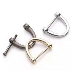 끈고리 나사형 d링고리 가방연결고리 디링 가방끈부자재 16mm, 25mm 골드