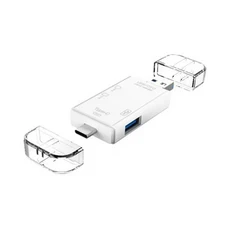 1246개입 6 in 1 USB마이크로 USB타입 C to SD TF 카드 어댑터 OTG 메모리 리더 3.0 (노트북 PC용), 01 1pcs White