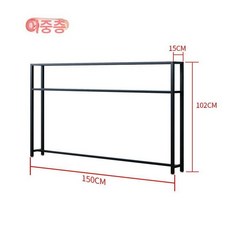 좁은 틈새 선반 소파 침대 거실 칸막이 코너 장식 수납, 블랙 150x15x102 2단, 1단