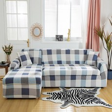 소파 커버 탄성 소파 슬립 커버 Chaise Longue 단면 코너 소파 커버 케이스 가구 1/2/3/4 Seater Housse Canapé, [04] 4-Seat 235-300cm 1PC, 색상 17, 1개