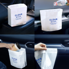 큐히트 세워쓰는 부착식 쓰레기봉투, 화이트, 60개