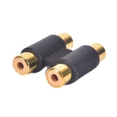 AV 어댑터 골드 또는 실버 3RCA 여성 여성2RCA 연결 변환기 B5, 03 1pcs, 03 golden 2RCA