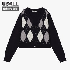 유솔 부평점 세련된 아가일 패턴으로 포인트를 준 아동 크롭 가디건 세련된 겨울코디 필수템