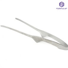 퍼플업 음식집게 주방용핀셋 반찬집게 스텐 요리 핀셋 집게 1개, 실버