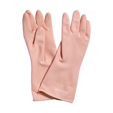 트루쿡 키친 천연 라텍스 고무장갑, 핑크, 대(L), 3개