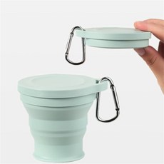 루이일 휴대용 실리콘 폴딩컵 야외용컵, 그린