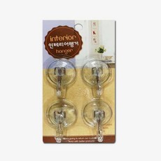 마켓프리 꼬마흡착행거 4P, 단일상품1, 1개