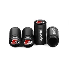 알루미늄 자동차 휠 타이어 에어 밸브 먼지 캡 라인, 7. MS Black AUDI S, 1개