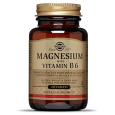 SOLGAR 鎂&維他命B6補充錠, 100顆, 1罐