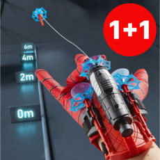 섭합 [1+1] 스파이더맨 웹슈터 거미줄 발사기, 2개, 레드