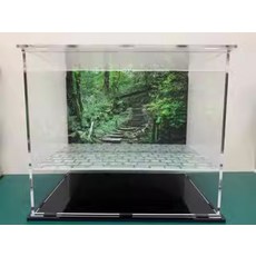 1:64 자동차 다이캐스트 모형 디오라마 베이스 투명 케이스 세트, C, 1개