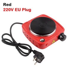 110V/220V 전기 스토브 휴대용 차 따뜻한 커피 우유 히터 모카 난방 주철 핫 플레이트 요리 용광로, 04 Red 220V