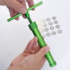 어린이 점토놀이 압출기 금속형 쿠키 데코 공예툴, 단품