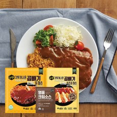 [사이다마트] 총 2kg / 노랑 갓튀겨나온 곱빼기돈까스5/치즈돈까스5/소스10개, 노랑 갓튀겨나온 곱빼기돈까스5/ 치즈돈까스5 /소스10, 1개