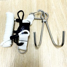 潛鯨 5mm QQ繩 雙頭 快卸扣 內是鋼絲彈簧 潛水相機失手繩 水肺 水攝 潛水 GoPro, 希臘白+流鉤, 1個