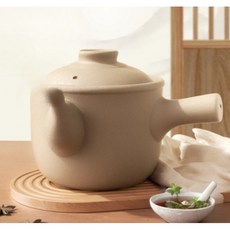 한약 탕기 도자기 약탕기 약재 달임 전용 냄비 전통 약탕 주전자 가정 무유약 천연 자주색 3.1L 약량 400g, 1개