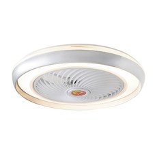XINGMU 興沐 簡約現代隱形吊扇燈 LED吸頂燈, 白金銀50公分帶遙控