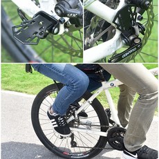 《1組2個》【折疊火箭砲】折疊踏板 後輪後腳踏板 後座椅貨架載人休息踏板 火箭筒 快拆踏板【B71-93】