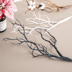 크리스마스 겨울 나뭇가지 조화 장식 리얼 브랜치 가지 35cm 3컬러 꾸미기 소품 용품 오너먼트 데코 파티, 블랙, 1개