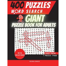 400 Word Search Puzzles: Giant Puzzle Book for Adults with Solutions Large Print: Brain Booster 400 ... Paperback, Eagles Production, English, 9785524371942