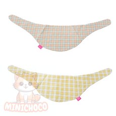 미니초코 강아지목도리 블링독 체크 스카프빕, L