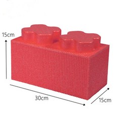 소프트 볼 대형 쿠션 유치원 벽돌 블록 키즈카페볼풀장 울타리, D.레드이중구멍30x15x18cm2개