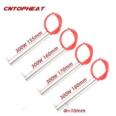 SUS304 220v 300w 펠렛 점화기 글로우 플러그 155/160/170/180mm 목재 스토브 부품 직경 10mm, 04 300W 10x155mm, 01 220V