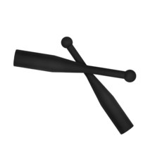 Trademark Innovations Indian Club 운동 바 (2개 세트 각 1.8kg(4파운드) 블랙, Trademark Innovations Indian C