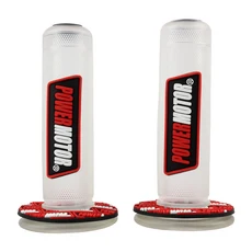 PowerMotor 오토바이 그립 젤 미끄럼 내마모성 핸들 흡수 스쿠터 충격 ATV 액세서리 크로스 방지 모토 고무, Red Clear, 1개