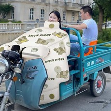 년형 전기 삼륜차 방풍 플리스 커버 보온 방수 오토바이 보호 윈드쉴드, D. 【어깨 보호 넥워머】 미 - 행복한 강아지