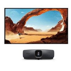 BenQ W2720i 4K HDR智慧投影機：2500流明、AI增強、導演色準，家庭影院首選, 單機+100吋中長焦菲涅爾, 單機+100吋中長焦菲涅爾