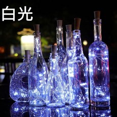 LED酒瓶塞燈 DIY酒吧裝飾燈 氣氛串燈 露營夜燈, 1個, 004藍光，太陽能