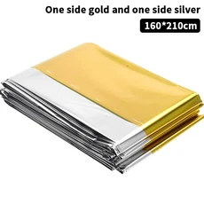 【SE】야외 응급 금-은색 생존 담요 방수 응급처치 구조 커튼 포일 열 보호 군용 담요 3가지 사이즈, 01 A4