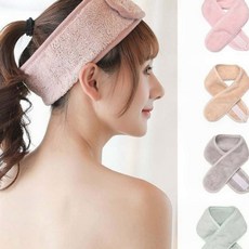 극세사 세안 헤어밴드 클렌징 부착식 흡수력 피부관리 화장 머리띠, 1개, 핑크