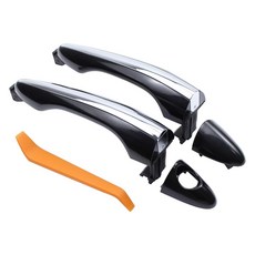 ApplianPar 기아 옵티마 2011-2015용 전면 운전석 및 조수석 외부 도어 핸들 블랙 크롬 포함, ApplianPar 기아 옵티마 2011-2015용 전