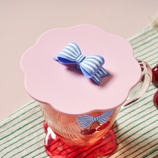 모던하우스 실리콘 컵덮개, 리본체리, 1개