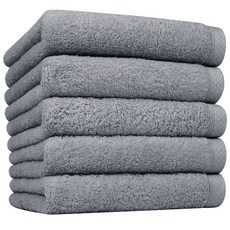 송월타월 헤븐리 수건 160g 40수 코마사, 5개, 그레이