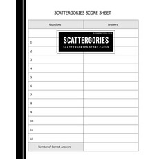 (영문도서) Black and White Publishing Scattergories Score Card: Scattergories Record Sheet Keeper for Ke... Paperback, Independently Published, English, 9781678968014