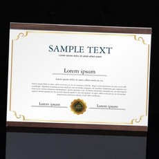 아크릴 게시판 액자 표지판 인포메이션, 우드