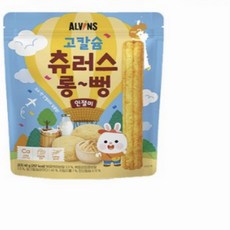 엘빈즈 유아용 고칼슘 츄러스 롱뻥 STEP2, 인절미맛, 40g, 6개
