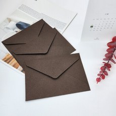 ALDF 린넨 질감 컬러 봉투 다크브라운, 본상품