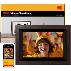 코닥 디지털액자 전자 사진 앨범 터치스크린 전자액자, 10.1인치 WiFi 터치 스크린 브라운 블랙  32G