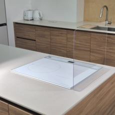 젠투스 투명인덕션가드 가스렌지가림막 기름튀김방지 가스레인지 싱크대 물막이 가림막, 1개