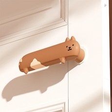 사각몰 문고리 커버(고양이) 화장실문고리손잡이커버 실리콘손잡이커버, 치즈냥(좌)