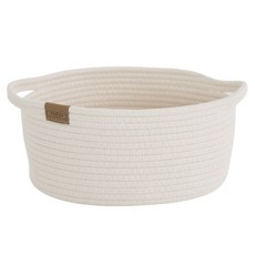 코튼 로프 수납바구니 장난감바구니 3종, 화이트, 1개